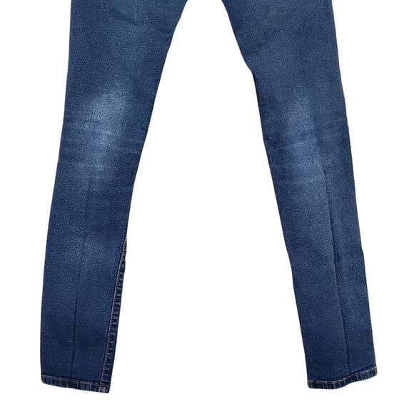 JJ Yak Womens Skinny Jeans Size 7 Juniors Blue Distressed Mid Rise Stretch - Picture 10 of 10